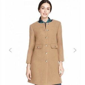 Draper James Camel Brown Coat with Gold Buttons 2